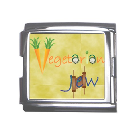 Vegan Jewish Star Mega Link Italian Charm (18mm) from ArtsNow.com Front