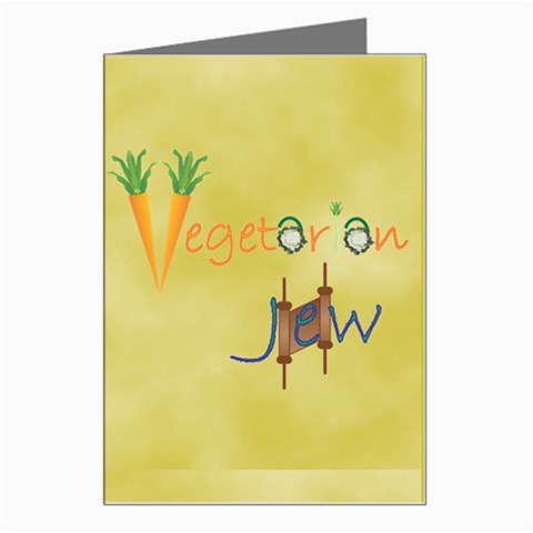 vegan jstar6X5.8_12_7_2015 Greeting Card from ArtsNow.com Left