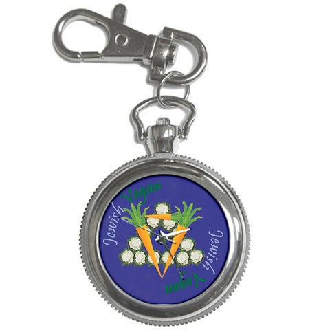 Vegan Jewish Star Key Chain Watch from ArtsNow.com Front