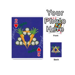 Vegan Jewish Star Playing Cards 54 (Mini) from ArtsNow.com Front - Heart2