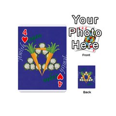 Vegan Jewish Star Playing Cards 54 (Mini) from ArtsNow.com Front - Heart4