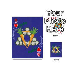 Vegan Jewish Star Playing Cards 54 (Mini) from ArtsNow.com Front - Heart5