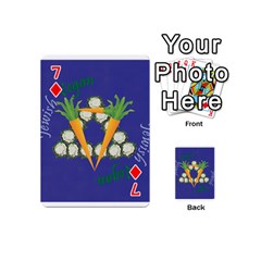Vegan Jewish Star Playing Cards 54 (Mini) from ArtsNow.com Front - Diamond7