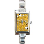 Adventure Time Cover Rectangle Italian Charm Watch