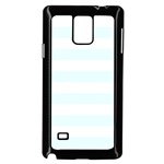 Horizontal Stripes - White and Bubbles Cyan Samsung Galaxy Note 4 Case (Black)