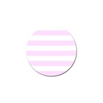 Horizontal Stripes - White and Pale Thistle Violet Golf Ball Marker (4 pack)