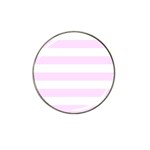 Horizontal Stripes - White and Pale Thistle Violet Hat Clip Ball Marker