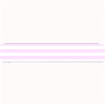 Horizontal Stripes - White and Pale Thistle Violet Small Bar Mat