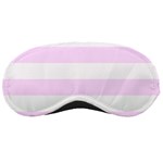 Horizontal Stripes - White and Pale Thistle Violet Sleeping Mask