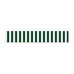 Vertical Stripes - White and Forest Green Flano Scarf (Mini)
