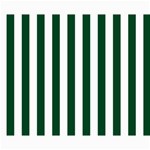 Vertical Stripes - White and Forest Green Collage 8  x 10 