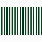 Vertical Stripes - White and Forest Green Collage 12  x 18 
