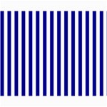 Vertical Stripes - White and Dark Blue Collage 11  x 14 