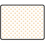 Polka Dots - Sunset Orange on White Double Sided Fleece Blanket (Medium) (Two Sides)