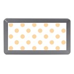 Polka Dots - Sunset Orange on White Memory Card Reader (Mini)