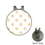Polka Dots - Sunset Orange on White Golf Ball Marker Hat Clip