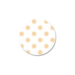Polka Dots - Sunset Orange on White Golf Ball Marker (4 pack)