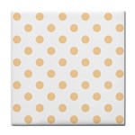 Polka Dots - Sunset Orange on White Face Towel