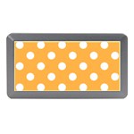 Polka Dots - White on Pastel Orange Memory Card Reader (Mini)