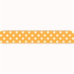 Polka Dots - White on Pastel Orange Small Bar Mat