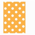 Polka Dots - White on Pastel Orange Large Garden Flag (Two Sides)
