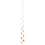 Polka Dots - Tangelo Orange on White Necktie (Two Side)