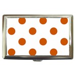 Polka Dots - Burnt Orange on White Cigarette Money Case