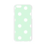 Polka Dots - White on Pastel Green Apple iPhone 6/6S Silicone Case (Transparent)