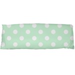 Polka Dots - White on Pastel Green Body Pillow Case (Dakimakura) (One Side)