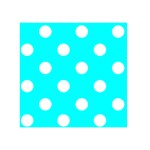 Polka Dots - White on Aqua Cyan Greeting Card 5  x 7 