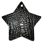 Black Alligator Leather Pattern Ornament (Star)