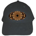 3d Flower Fractal Art Pattern Black Cap
