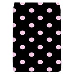 Polka Dots - Classic Rose Pink on Black Removable Flap Cover (S)