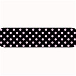 Polka Dots - Classic Rose Pink on Black Medium Bar Mat