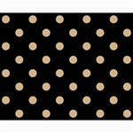 Polka Dots - Tan Brown on Black Collage 8  x 10 