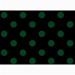 Polka Dots - Forest Green on Black 5  x 7  Photo Cards