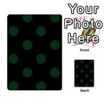 Polka Dots - Forest Green on Black Multi-purpose Cards (Rectangle)