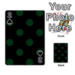 Polka Dots - Forest Green on Black Playing Cards 54 Designs