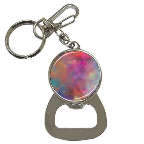 Rainbow Clouds Bottle Opener Key Chain from ArtsNow.com Front