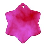 Pink Clouds Snowflake Ornament (Two Sides)