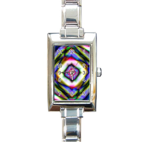 Rippled Geometry  Rectangle Italian Charm Watch from ArtsNow.com Front