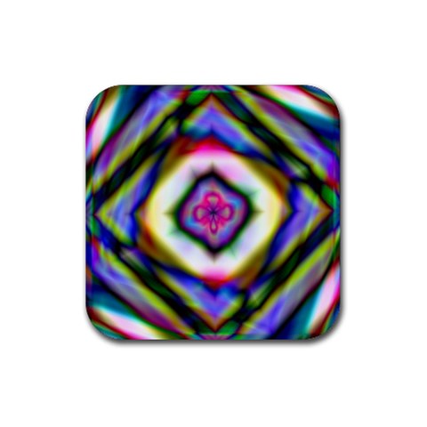 Rippled Geometry  Rubber Coaster (Square) from ArtsNow.com Front