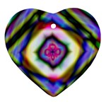 Rippled Geometry  Heart Ornament (Two Sides)