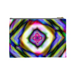 Rippled Geometry  Cosmetic Bag (Large) from ArtsNow.com Back