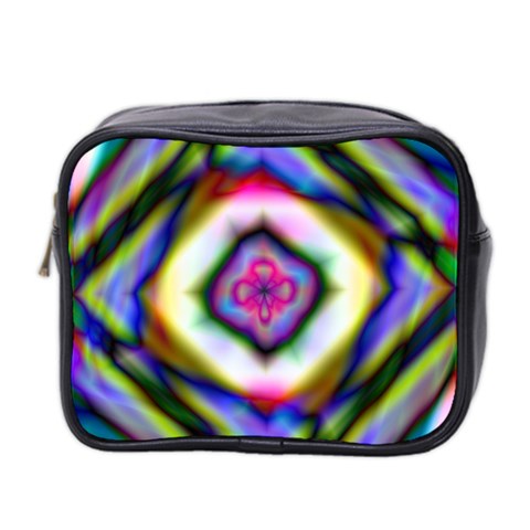 Rippled Geometry  Mini Toiletries Bag (Two Sides) from ArtsNow.com Front
