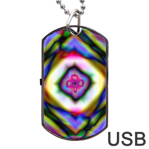Rippled Geometry  Dog Tag USB Flash (One Side) from ArtsNow.com Front