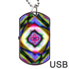 Rippled Geometry  Dog Tag USB Flash (Two Sides) from ArtsNow.com Front