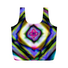 Rippled Geometry  Full Print Recycle Bag (M) from ArtsNow.com Back