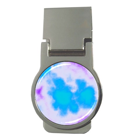 Blue And Purple Clouds Money Clip (Round) from ArtsNow.com Front