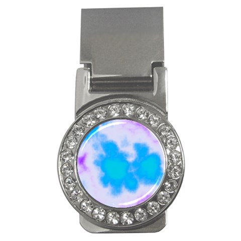 Blue And Purple Clouds Money Clip (CZ) from ArtsNow.com Front